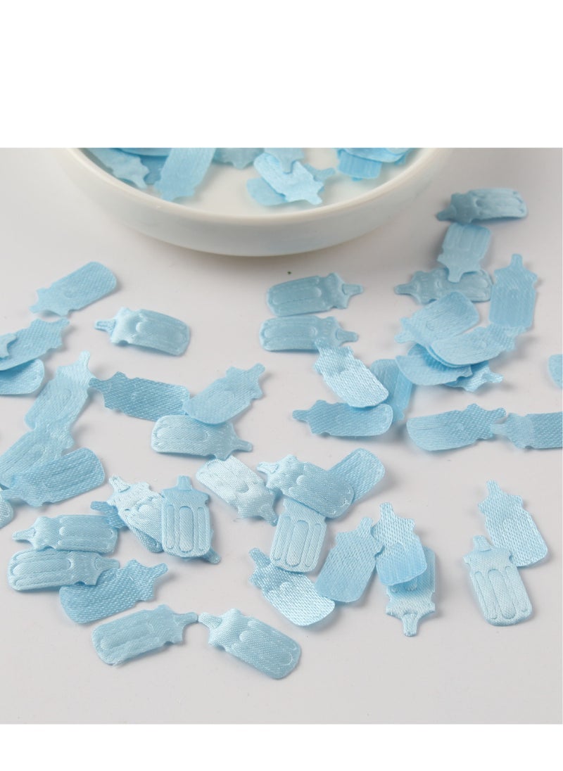 XIYU 200pcs, Gender Reveal Decoration Birthday Party Decoration Supplies Gender Reveal Table Decor Confettiï¼ŒPink Blue Paper Confettiï¼ˆLittle feet, baby bottles, strollers...ï¼‰ - Image 3