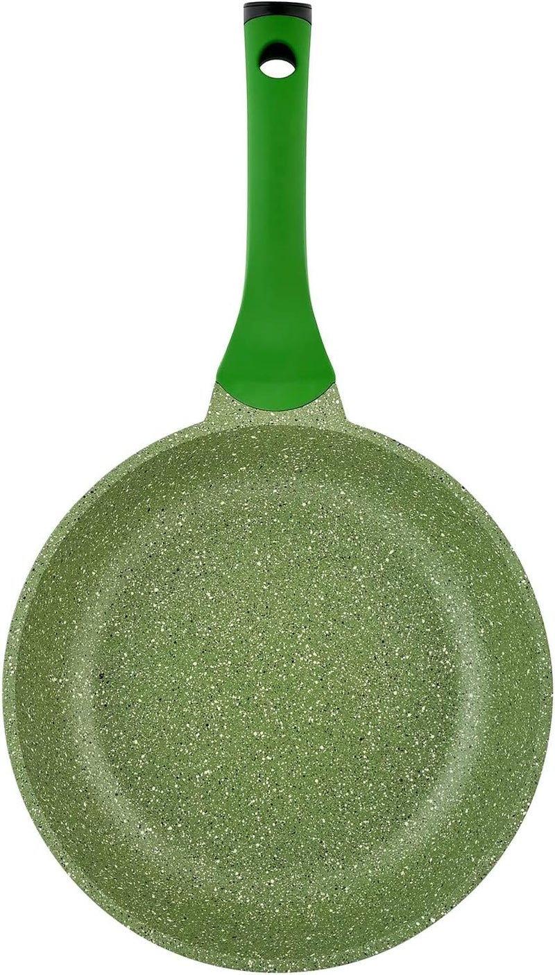 Prestige Essentials Granite 7 Piece Non-Stick Cast Aluminium Cookware Sets | Induction Compatible Pots and Pans Set | Grenn - PR80960 Green - Image 3