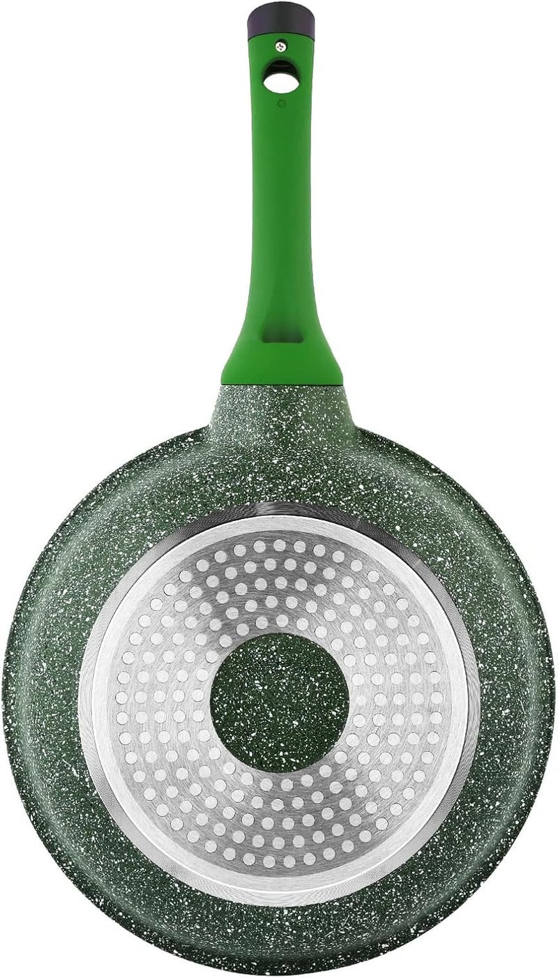 Prestige Essentials Granite 7 Piece Non-Stick Cast Aluminium Cookware Sets | Induction Compatible Pots and Pans Set | Grenn - PR80960 Green - Image 4