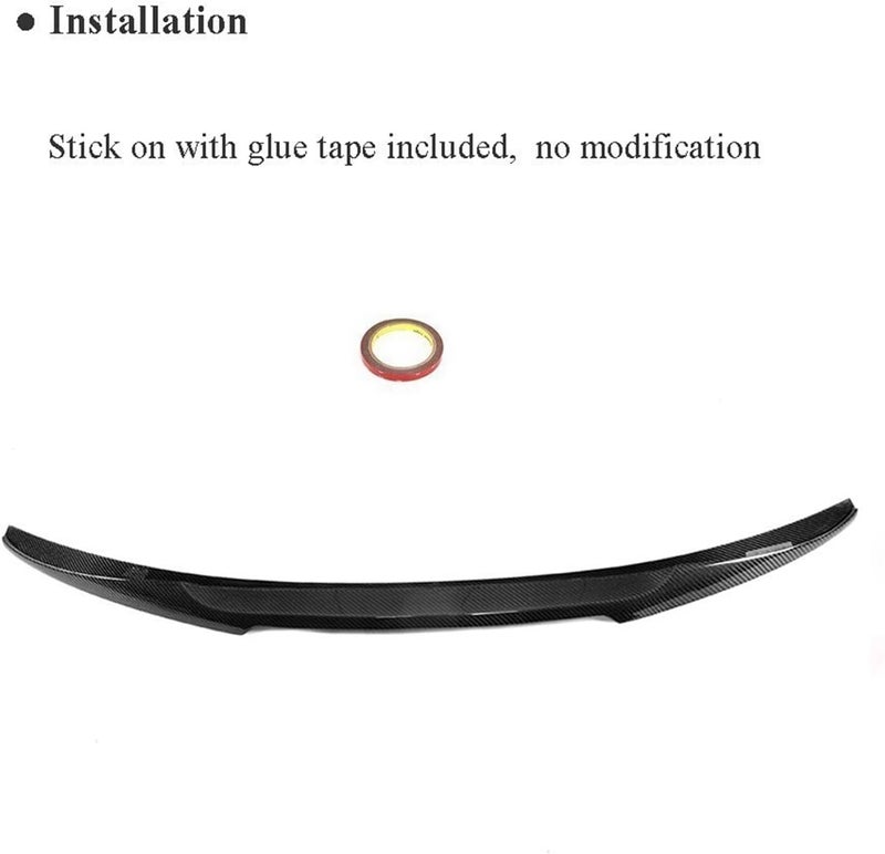 QASULER Carbon Fiber Rear Spoiler for BMW F30 F35 F80 - Image 3