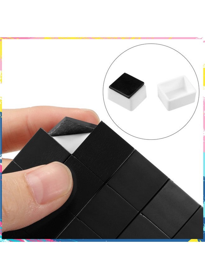 كويكاي 150 قطعة نصف مقالي ألوان مائية فارغة مع 150 قطعة شريط مغناطيسي أبيض من البلاستيك طلاء نصف مقالي فنان نصف مقالي ألوان مائية مناسبة للزيوت المائية أو الأكريليك لوحة طلاء القصدير للسفر رسم فني - Image 4