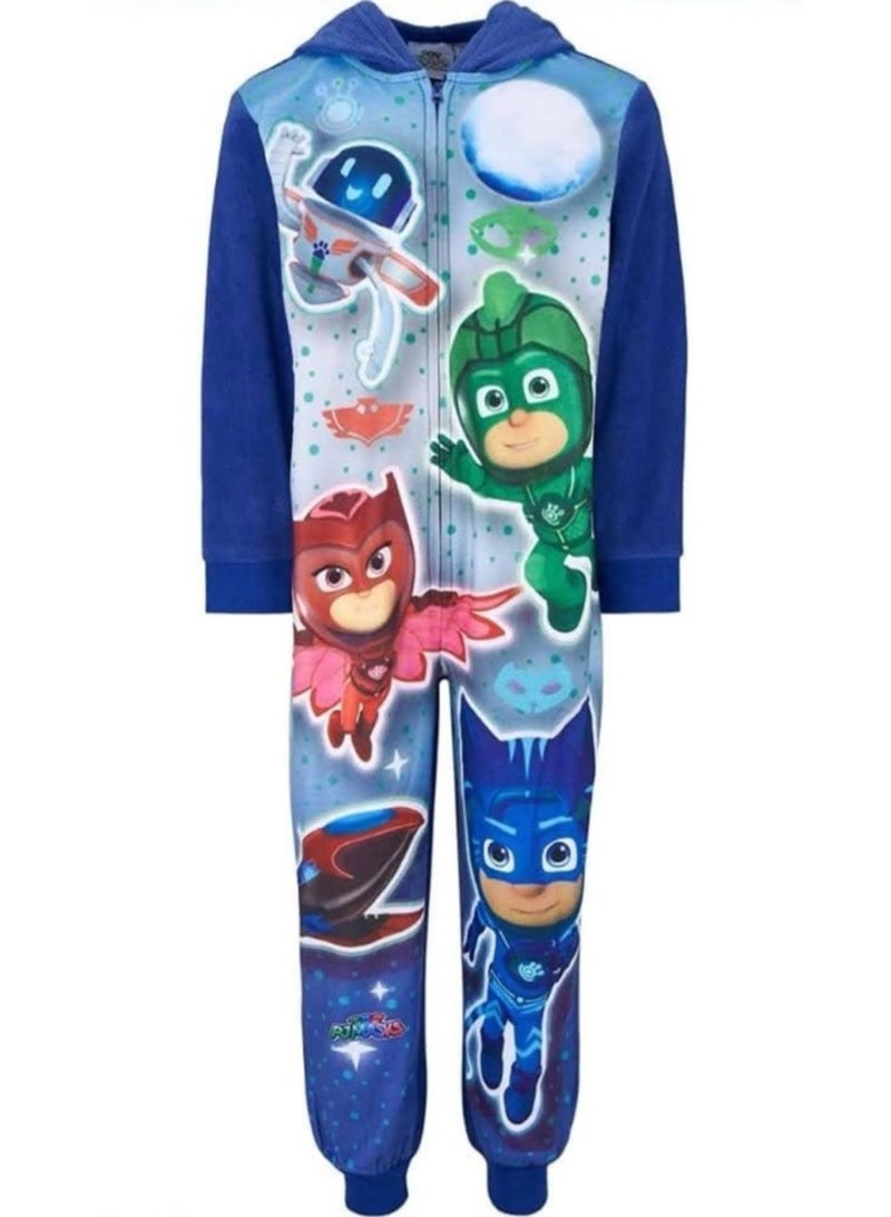 بي جيه ماسكس بيجامات للأولاد من PJ MASKS مصنوعة من الصوف الدقيق، ملابس نوم شاملة للأطفال من Kids TV - Image 1