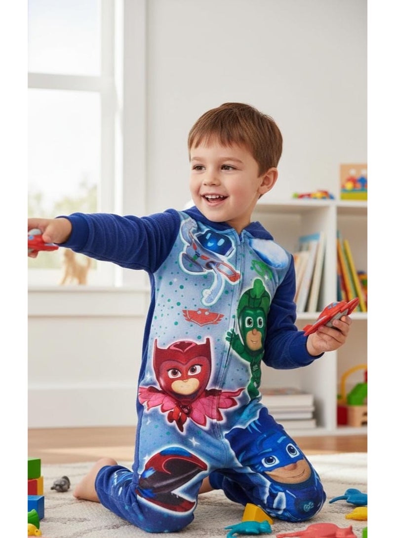 PJMASKS PJ MASKS Boys pajamas micro fleece kids' overall nightwear   by Kids TV - Image 3