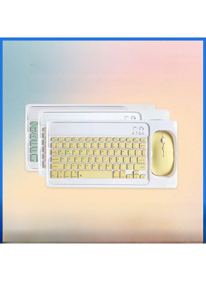 Portable Bluetooth Keyboard Mouse Set For Tablet Android Phone Thai Language Engraving Keyboard Pinyin Input Method-Color:10 Inch Ty-c Interface Bluetooth Keyboard Black-Product Type:10 Inch Bluetooth Keyboard + Single-mode Mouse + Packing Box - Image 4