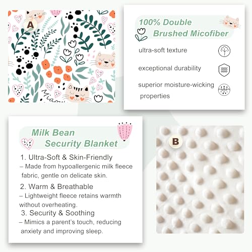 Viviland Toddler Nap Mat with Pillow and Minky Dot Blanket Rolled Sleeping MatsSlumber Bag Large Thick Kids Nap Mat for Preschool Daycare Kindergarten Travel Camping Cute Cat - Image 3