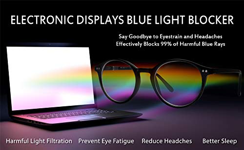 Yogo Vision Blue Light Blocking Glasses Men Women Vintage Computer Glasses Blue Light Protection Round Rim Frame Anti Eyestrain Blue Light Blocker Eyeglasses (4 pack) - Image 5