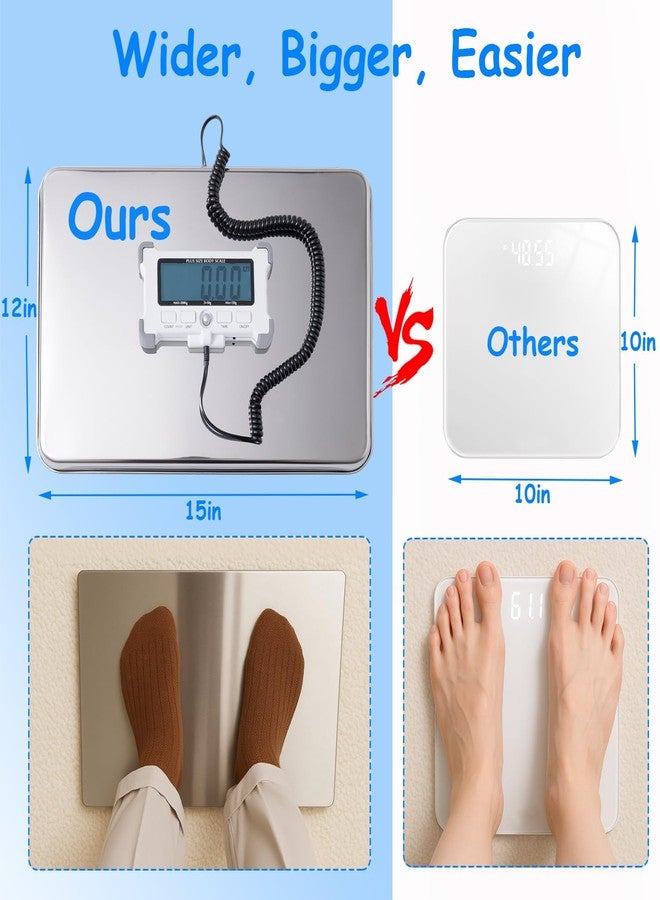 King Mills Extra Wide Heavy Duty Scale for Body Weight, 300kg/660 Lb Bariatric Scale with Easy to Read External Digital Display,Gift for Plus Size Person Over 500lbs - Image 2
