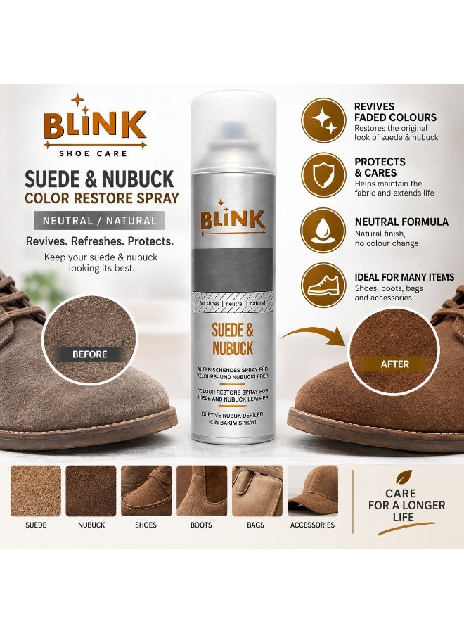 BLINK Suede & Nubuck Color Restore Spray – Neutral/Natural | Revives Faded Suede & Nubuck Leather - Image 3