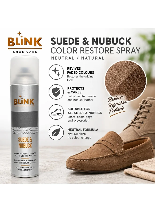 Blink BLINK Suede & Nubuck Color Restore Spray – Neutral/Natural | Revives Faded Suede & Nubuck Leather