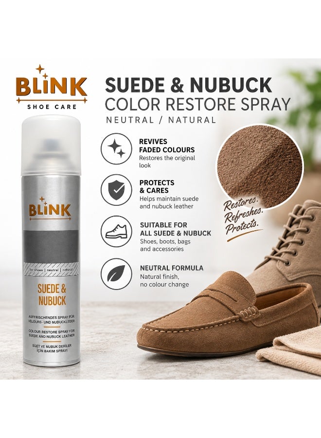 BLINK Suede & Nubuck Color Restore Spray – Neutral/Natural | Revives Faded Suede & Nubuck Leather - Image 2