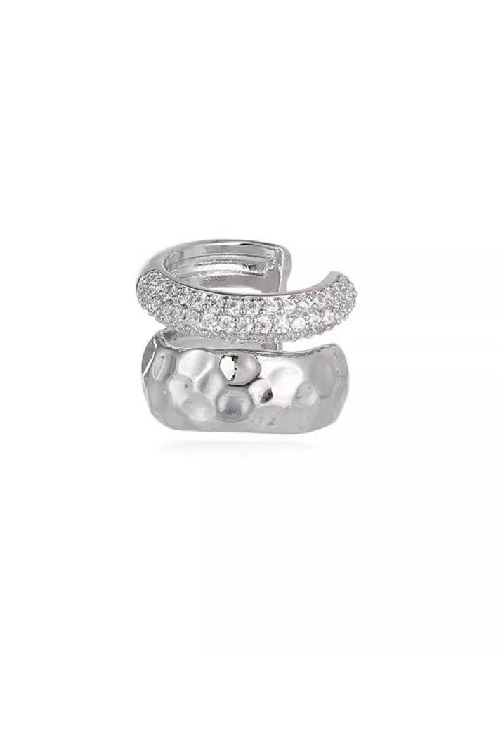 Goolsky Double-Layer Metal Ear Cuff for Women – No Piercing Clip-On Earring, Elegant Minimalist Statement Ear Clip Jewelry - Image 4