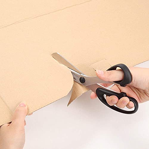 ALLEX\アレックス ALLEX Cardboard Scissors Heavy Duty 8" Japanese Stainless Steel Blade, Large Craft Scissors for Corrugated Cardboard, Cardstock, Chipboard, Made in JAPAN - Image 3