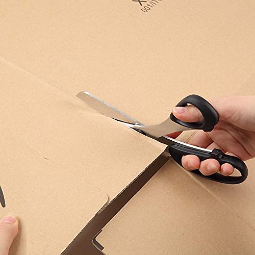 ALLEX\アレックス ALLEX Cardboard Scissors Heavy Duty 8" Japanese Stainless Steel Blade, Large Craft Scissors for Corrugated Cardboard, Cardstock, Chipboard, Made in JAPAN - Image 5