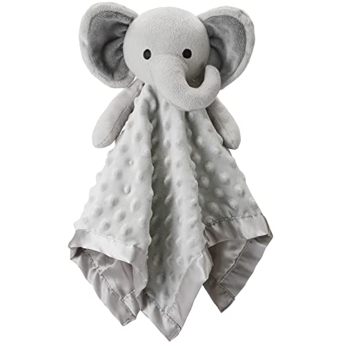 Pro Goleem Elephant Loveys for Babies Soft Security Blanket Infant Snuggle Toy Stuffed Animal Blanket Baby Registry Search Baby Boy Gifts for Infant and Toddler Gray 16 Inch
