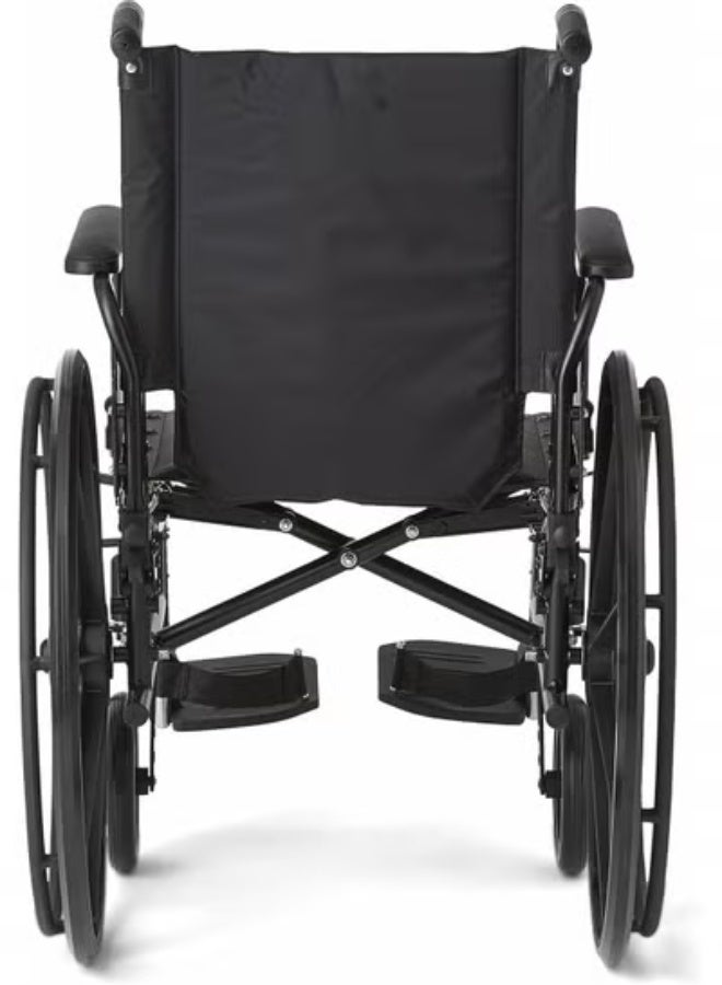 Lightweight Wheelchair with Full-Length Armrests and Swing-Away Footrests, Comfortable Seating for Daily Mobility Support - Image 2