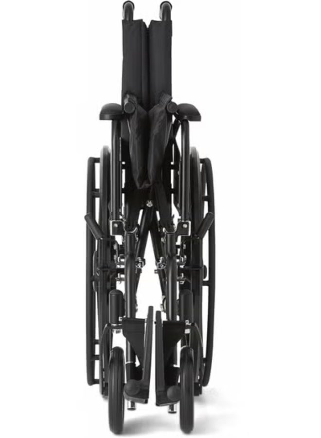 Lightweight Wheelchair with Full-Length Armrests and Swing-Away Footrests, Comfortable Seating for Daily Mobility Support - Image 1