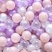Realhaha Ball Pit Balls 100 Play Balls Plastic Balls for Baby Girls Toddlers Kids Play Tent Pool Playhouse Playpen Party Decoration Pink Purple White Clear - Image 3