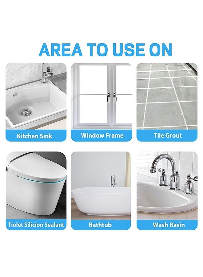 ASHILE 150ml White Tile Reform Grout Filler Sealant, Waterproof Mildew Resistant Tile Joint Repair Paint for Kitchen Bathroom Ceramic Floor Gap Renewal - Image 5