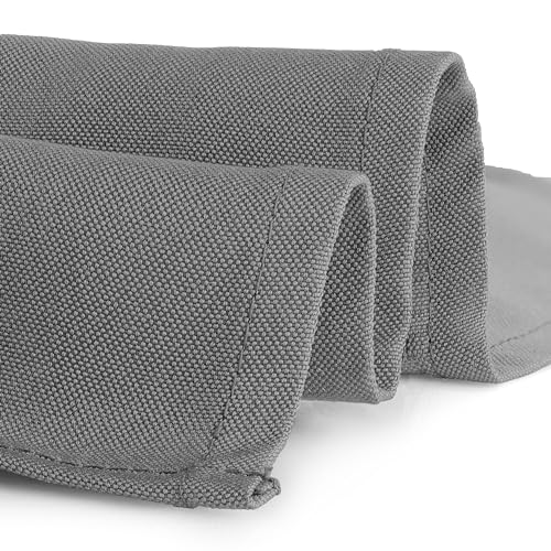 Gee Di Moda Cloth Napkins - 17 x 17 Inch Charcoal Dinner Napkins - Set of 12 Soft & Absorbent Washable Fabric Cloth Table Napkins with Hemmed Edges for Hotel Restaurant, Holiday Parties & Wedding - Image 4