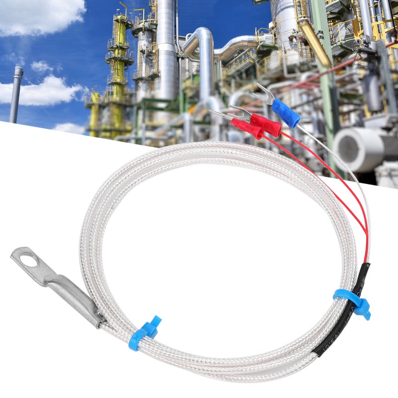 Temperature Sensor Probe PT100 Thermistor Temperature Measuring Probe Round Hole Patch Type2m - Image 2