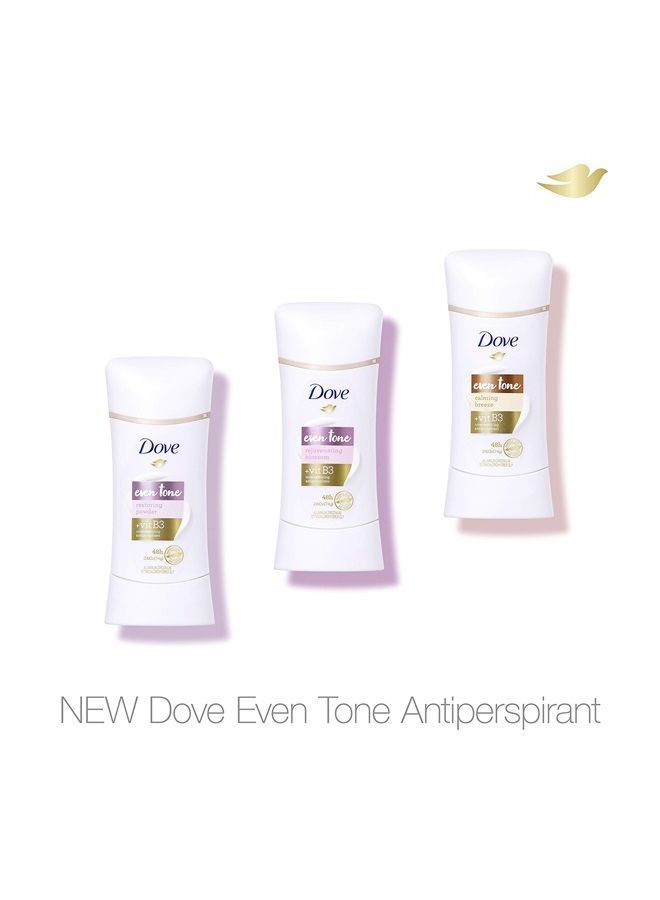 Even Tone Antiperspirant Deodorant for Uneven Skin Tone Calming Breeze Sweat Block for All-Day Fresh Feeling 3 Count 2.6 Ounce