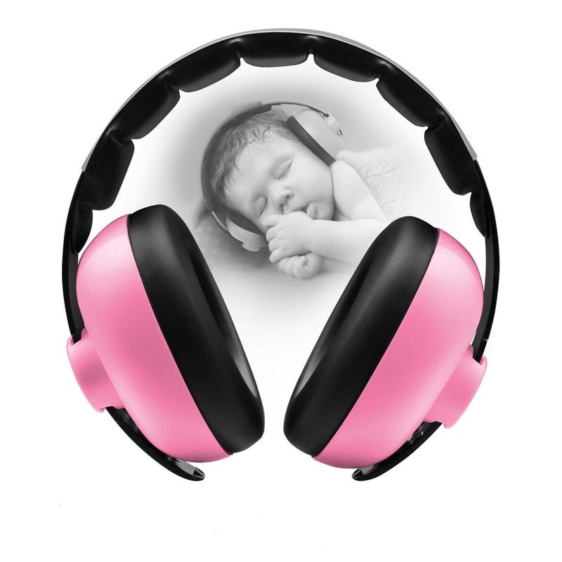 BBTKCARE Baby Headphones Noise Cancelling Headphones for Babies for 3 Months to 3 Years Pink