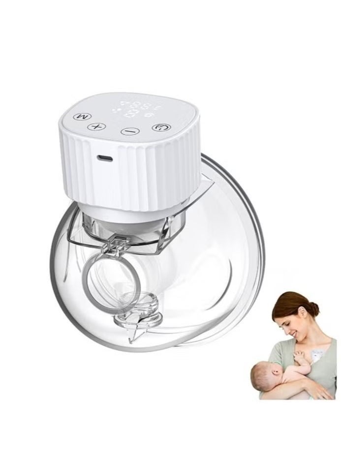 MIXDE Breast Pump, Wearable Breast Pump, Portable Hands-Free Electric Breast Pump 3 Modes 9 Levels Low Noise Large LCD with Timer Memory Backlight Function Rechargeable  - Image 1