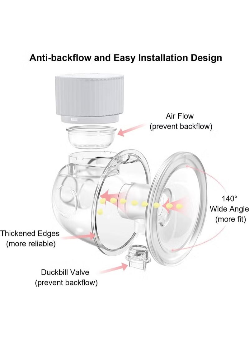 MIXDE - Breast Pump, Wearable Breast Pump, Portable Hands-Free Electric Breast Pump 3 Modes 9 Levels Low Noise Large LCD with Timer Memory Backlight Function Rechargeable - Image 1