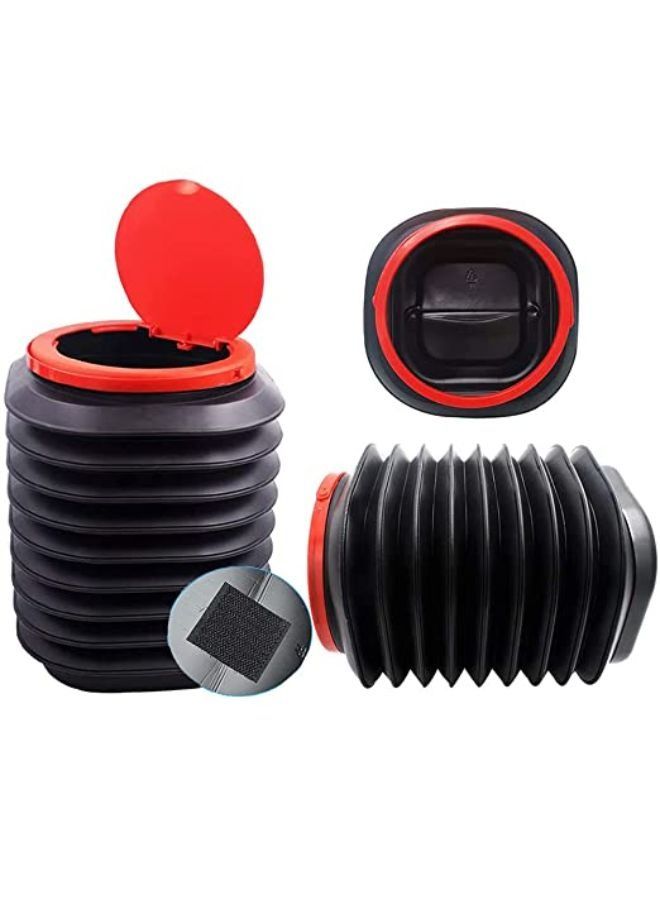 علبة قمامة السيارة بغطاء ، سلة مهملات صغيرة قابلة للطي للسيارة لصيد الأسماك والتخييم الداخلي في الهواء الطلق - Image 3