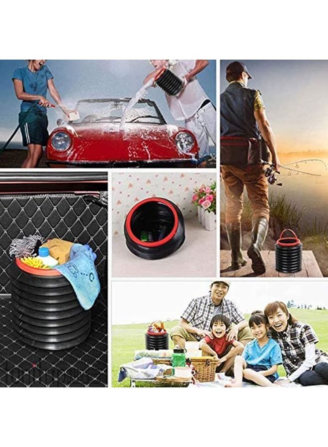 علبة قمامة السيارة بغطاء ، سلة مهملات صغيرة قابلة للطي للسيارة لصيد الأسماك والتخييم الداخلي في الهواء الطلق - Image 4