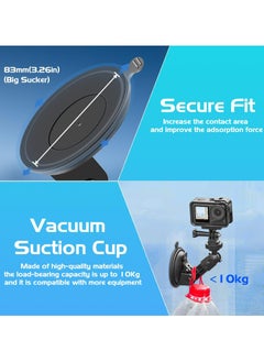 CMGTYYD Suction Cup Mount for DJI Osmo Pocket 3，Action Camera Car Windshield Suction Cup Mount Window Vehicle Boat Camera Suction Cup Bracket Holder for DJI Osmo Pocket 3 Accessories  - Image 2