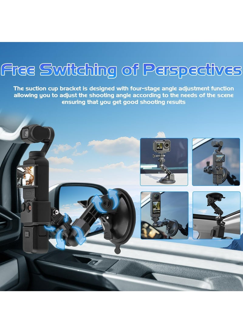 CMGTYYD Suction Cup Mount for DJI Osmo Pocket 3，Action Camera Car Windshield Suction Cup Mount Window Vehicle Boat Camera Suction Cup Bracket Holder for DJI Osmo Pocket 3 Accessories  - Image 3