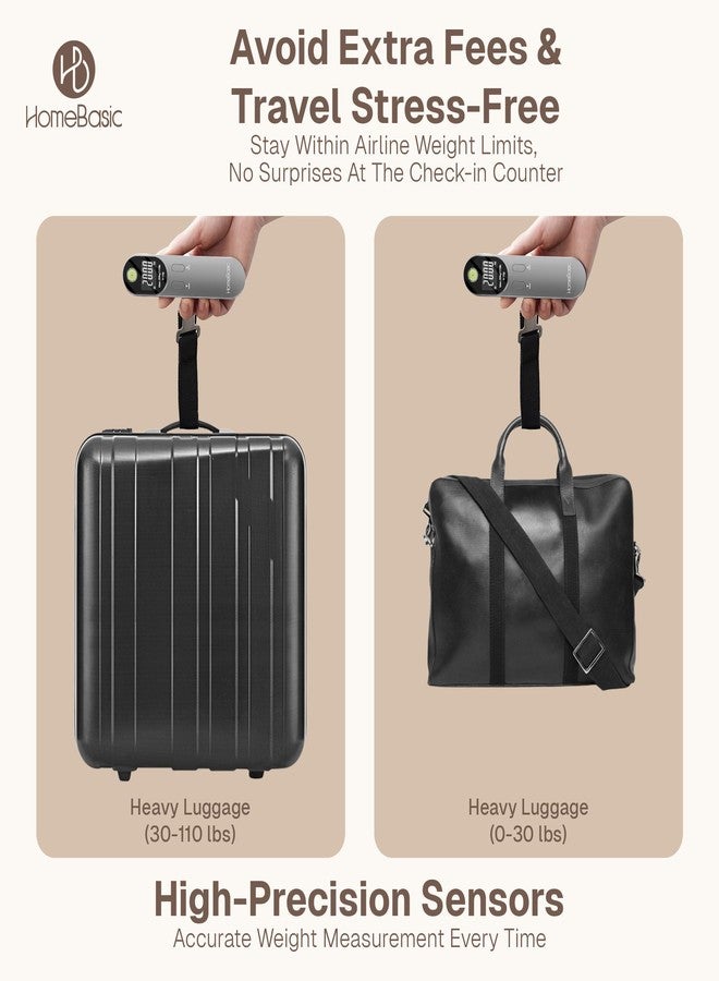Home Basic HOMEBASIC Digital Luggage Scale (50kg)| Portable Electronic Baggage Weight Machine with LCD Display, Hook Strap & Preset Alert | Travel Suitcase Weighing Scale Ideal for Home, Flights & Shop Use - Image 3