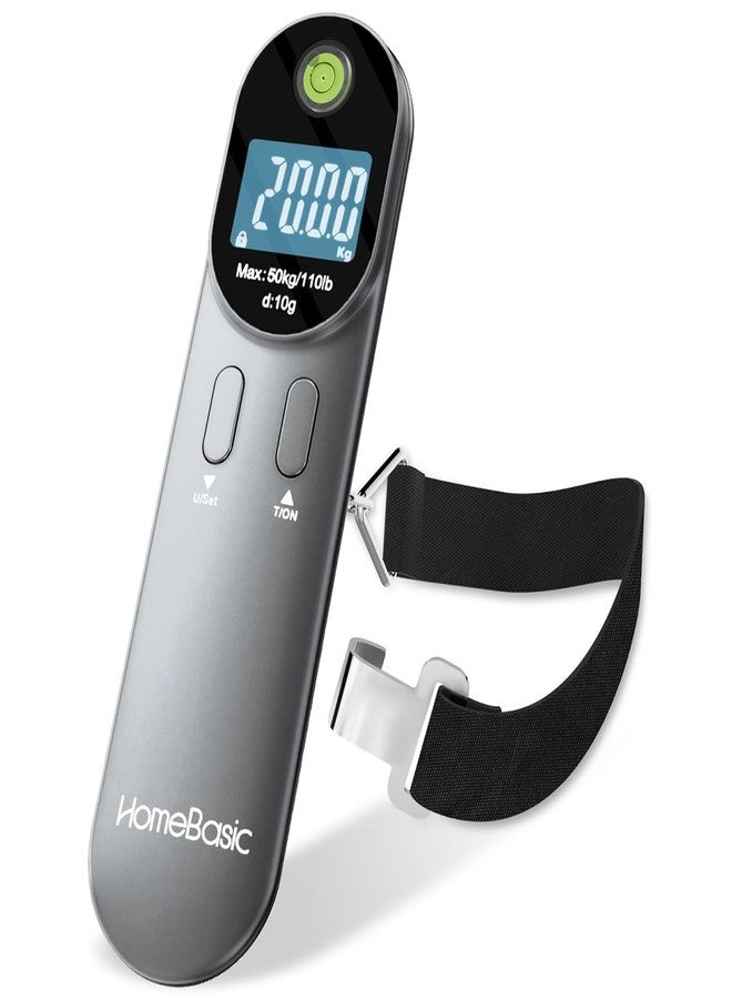 Home Basic HOMEBASIC Digital Luggage Scale (50kg)| Portable Electronic Baggage Weight Machine with LCD Display, Hook Strap & Preset Alert | Travel Suitcase Weighing Scale Ideal for Home, Flights & Shop Use - Image 1