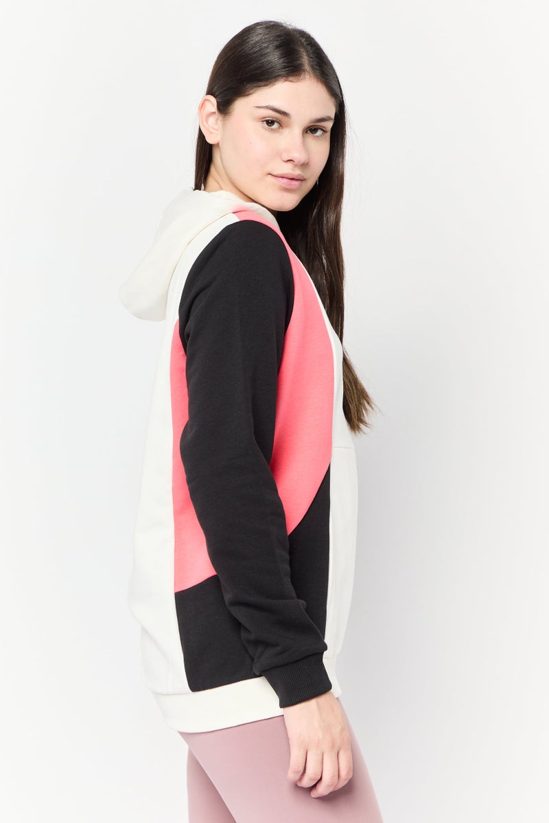 PUMA Women Sportswear Fit Long Sleeve Outdoor Hoodies, Warm White  - Image 3