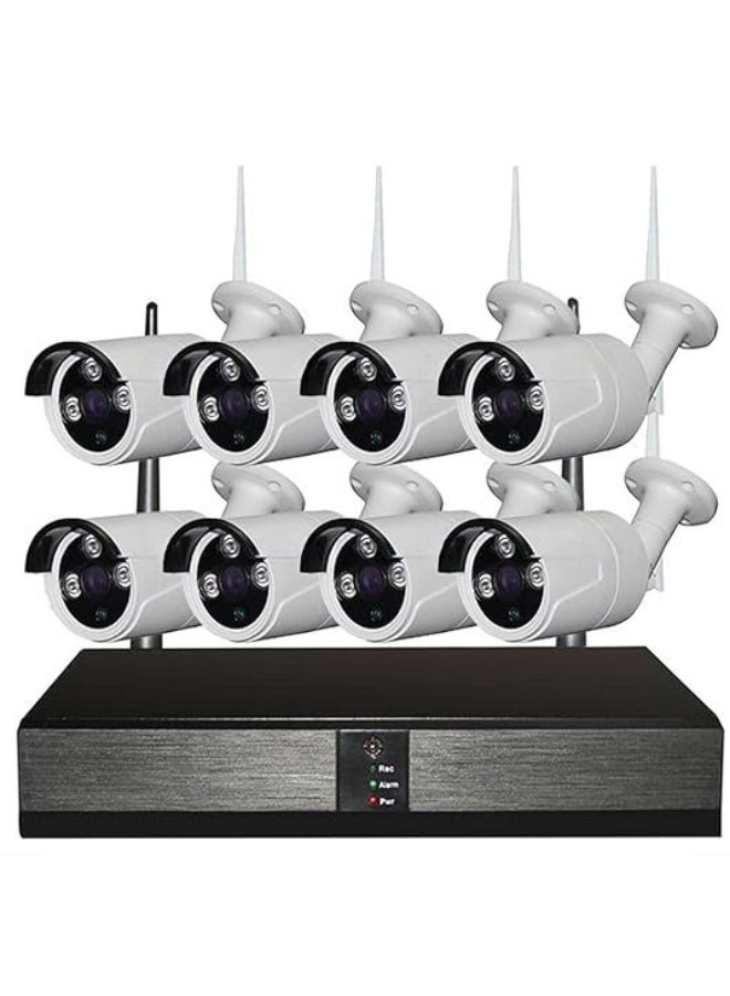 Wireless Security Camera System with Network Video Recorder, 8 HD 2MP Indoor and Outdoor Surveillance Cameras for Home, Office and Business Monitoring - Image 1