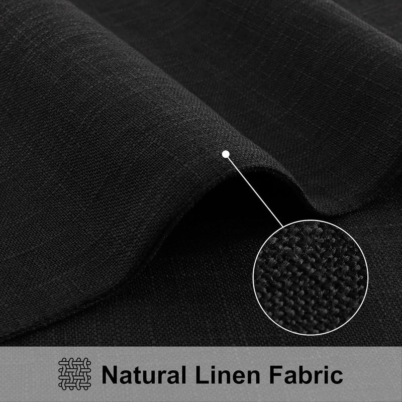 homing Black Cloth Placemats for Dining Table Set of 6  Cotton Linen Blend Washable Farmhouse Kitchen Mats for Indoors  Outdoors  Easy to Clean 13 x 19 Inch - Image 2