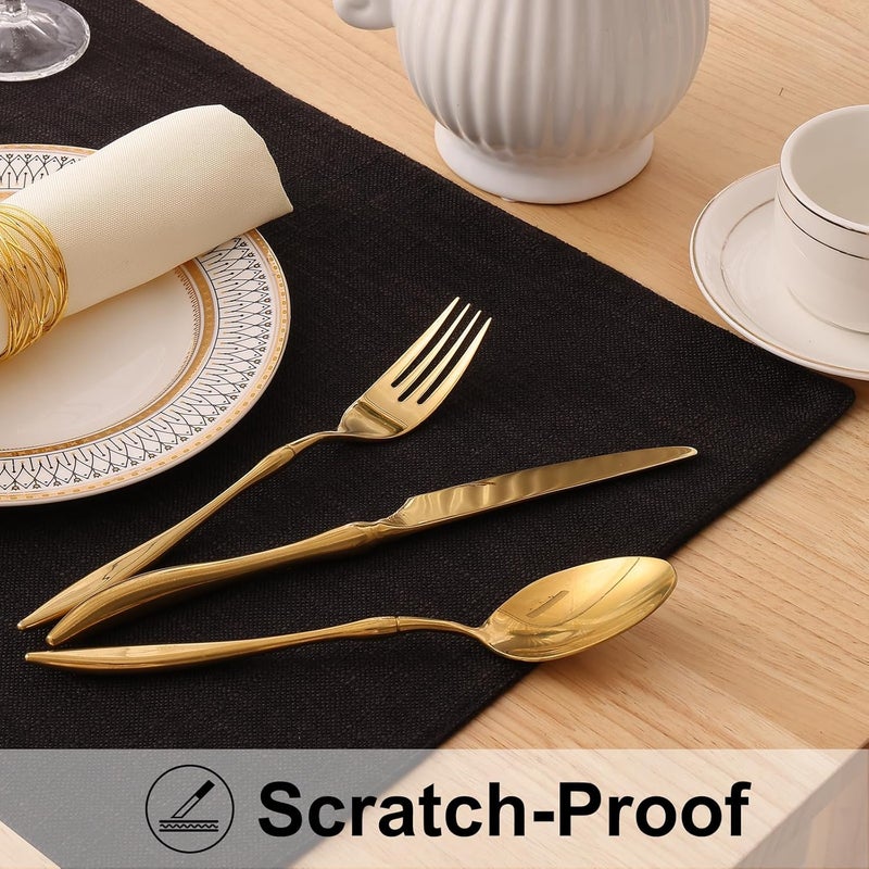 homing Black Cloth Placemats for Dining Table Set of 6  Cotton Linen Blend Washable Farmhouse Kitchen Mats for Indoors  Outdoors  Easy to Clean 13 x 19 Inch - Image 4