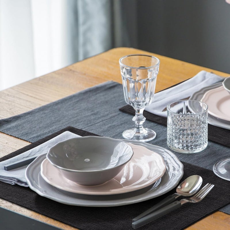 homing Black Cloth Placemats for Dining Table Set of 6  Cotton Linen Blend Washable Farmhouse Kitchen Mats for Indoors  Outdoors  Easy to Clean 13 x 19 Inch - Image 5
