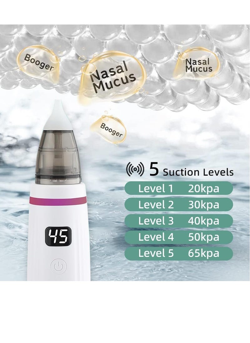 0TO1 TECH Nasal Aspirator for Baby, Electric Nasal Aspirator for Baby, with 5 Suction Levels and 3 Sizes Silicone Tips, Booger Sucker for Baby, Deeply Nose Cleaner The Booger, Mucus, Snot  - Image 2