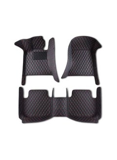 WINCA Car Floor Mats Compatible With Nissan Altima 2013-2018 PVC Leather Non-slip Weather Color Available (black red)  - Image 1