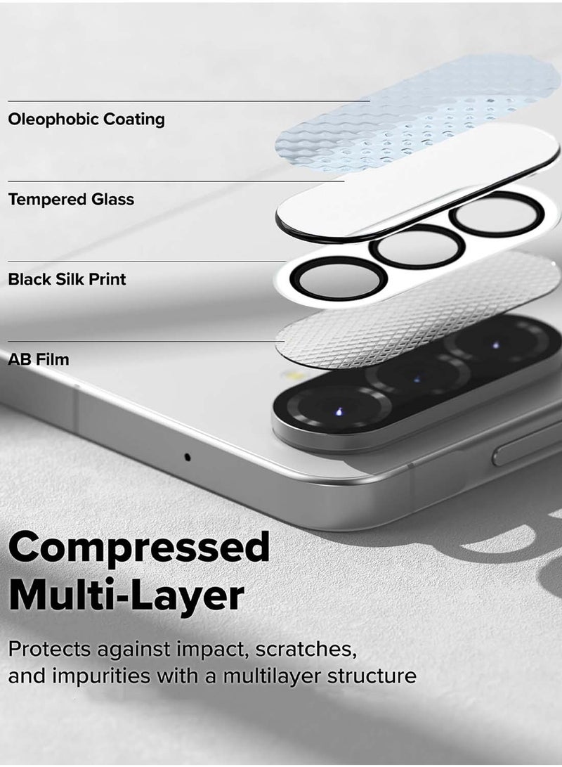 دبليو تيك سامسونج جالاكسي A26 5G / سامسونج جالاكسي A36 5G / سامسونج جالاكسي A56 5G 2025 عدسة كاميرا فاخرة واقي زجاجي - فضي - Image 4