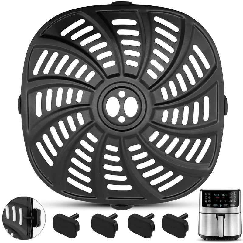 GXF Air Fryer Replacement Parts for Gourmia 7QT GAF798 GAF716 Air Fryer, Food Grade Nonstick 8.97''*8.97'' Air Fryer Accessories Rack Tray Grill Pan Grill Plate Crisper Plate, Dishwasher Safe - Image 1