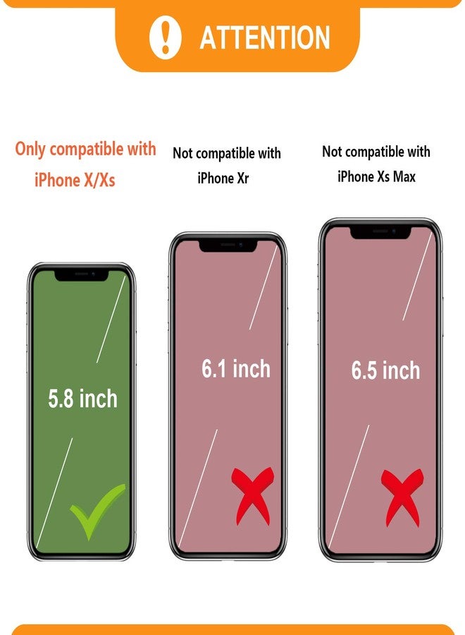 Bocasal Crossbody Wallet Case for iPhone X Xs, RFID Blocking PU Leather Zipper Handbag Purse Flip Cover, Kickstand Folio Case with Card Slots Holder Wrist Strap Lanyard 5.8 Inch (Brown) - Image 2