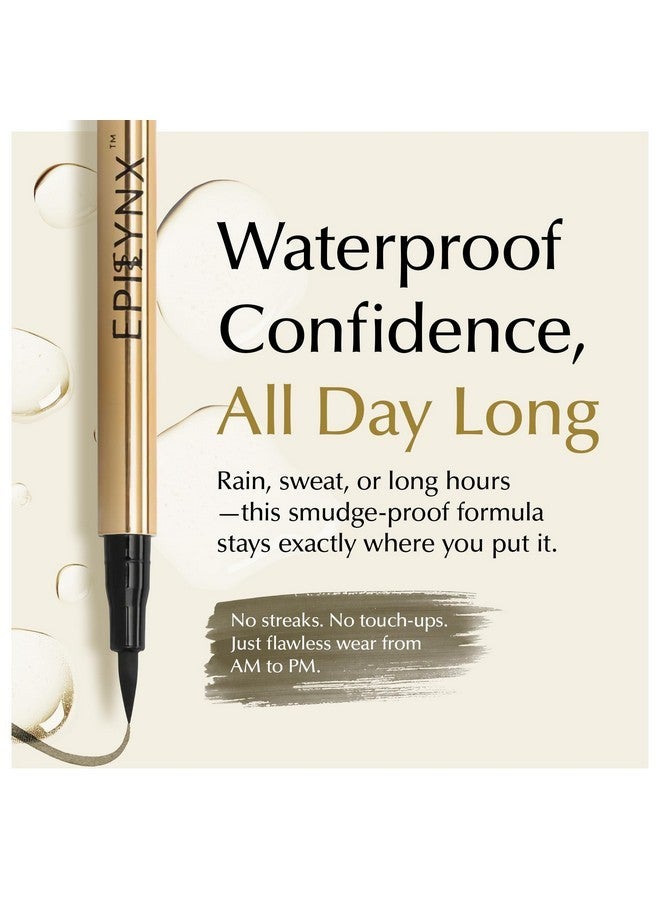 EPILYNX Waterproof Eyeliner - Smudge-Proof Liquid Eyeliner Pen with Precision Tip for Smooth, Long-Lasting Application - Vegan, Hypoallergenic & Gluten-Free Eye Liner - 2mL Brown - Image 3