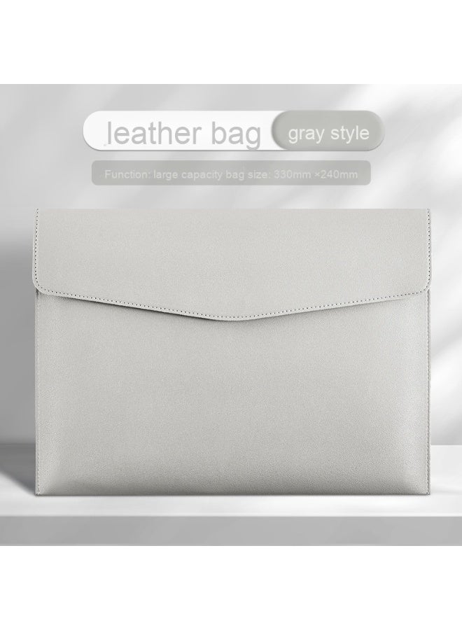 Generic A4 Leather Document Bag - Essential for Premium Business Office Use 