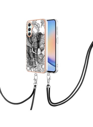 Case Cover For Samsung Galaxy A25 5G / A24 Electroplating Dual-side IMD Phone Case with Lanyard(Totem Elephant) - pzsku/Z1F3DE84536DFC4BC5573Z/45/1753897007/a59e28d7-01af-43c8-8fc9-eb5371477583