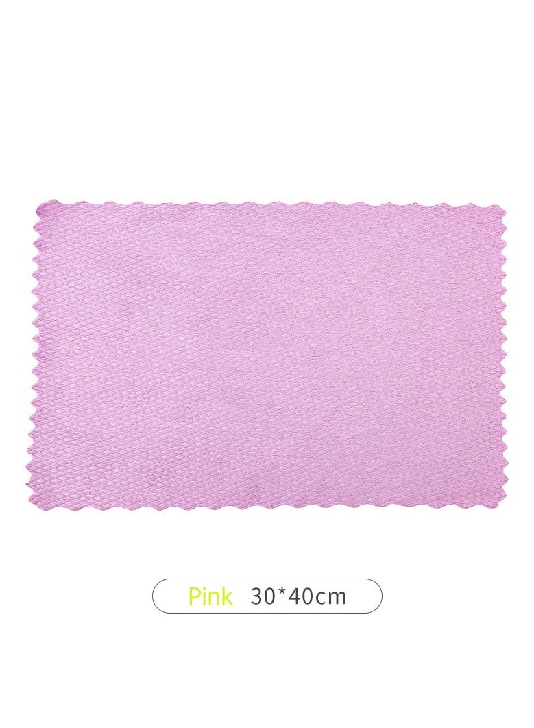 3-Piece Set Of Fish Scale Ultra-Fine Fiber Cloth, 30x40cm, Nano Level Non-Woven Fabric, Suitable For Glass, Windows, Mirrors, Screens, Kitchens  - Image 1