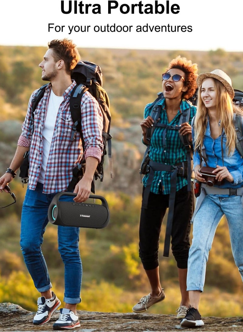 Tronsmart Bluetooth Speaker, Bang Mini Portable Party Speaker,50W Bluetooth 5.3, Beat-driven Light Show, Stereo Sound, 8000mAh Battery with Power Bank, IPX6 Waterproof, NFC, TF Card, AUX, Outdoor Speaker Black - Image 2