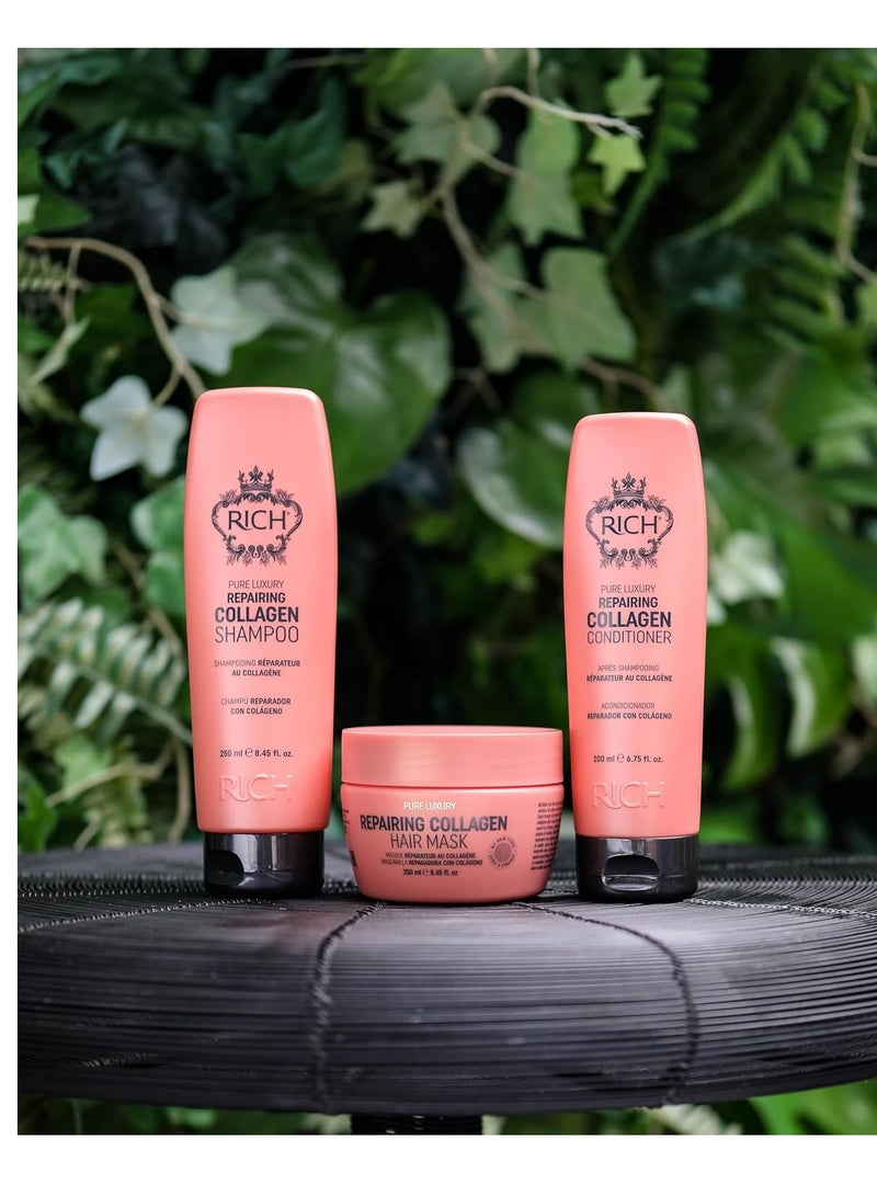 RICH RICH Pure Luxury Repairing Collagen Conditioner for Dry & Damaged Hair - Deep Conditioning & Moisturizing Hair Repair Treatment - Hair Proteins, Collagen, Marula Oil & Macadamia Nut Oil - 6.75 Oz - Image 4